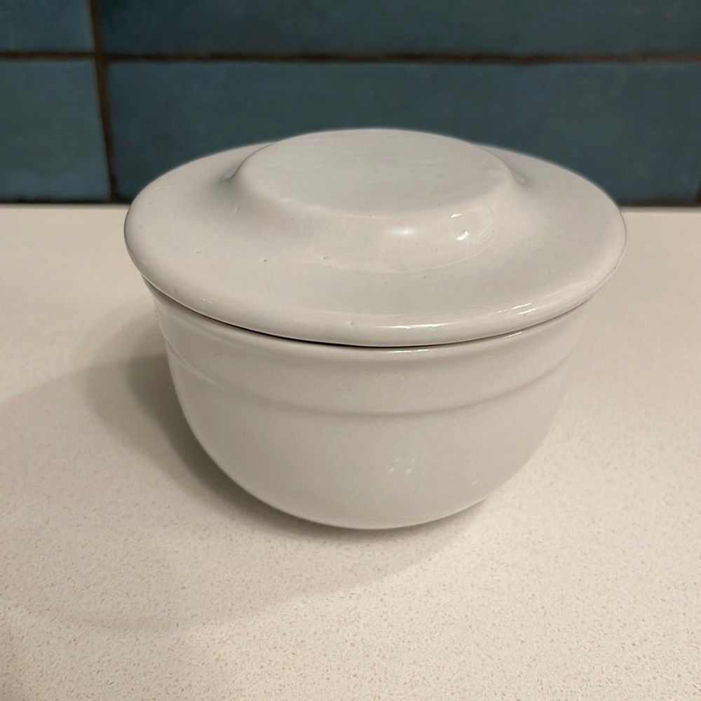 Emile Henry Butter Pot White